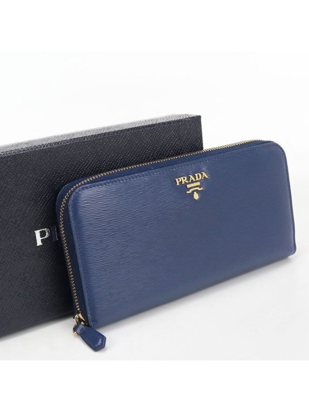 Prada Wallet Zip Around Calfskin